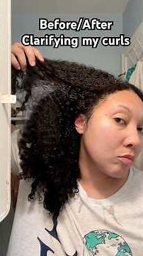 Clarifying + double shampooing my curls for the 1st time #curlyhair #naturalhair #shampoo #dryhair
