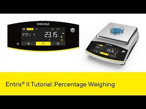 Entris® II Essential Line Lab Balance: Percentage Weighing