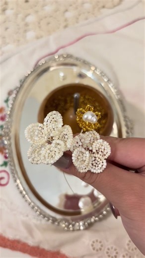 craft vlog from my drafts!! beaded rosette by me #depop #craft #beadedjewelry