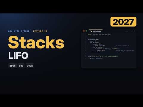 Stacks in Python (2027): LIFO, Undo, and Balanced Brackets, Explained Simply