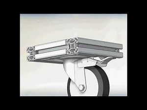 How to connect Castor wheels to T-slot Aluminium profile