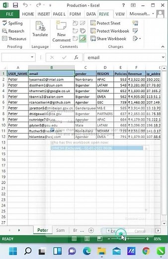 How to make shared workbook in Excel #short #shorts #youtubeshorts