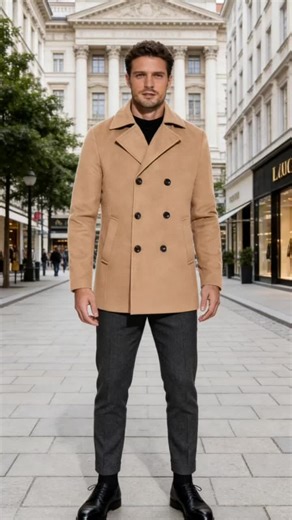 Fall-winter sophistication unlocked! 🧥✨ COOFANDY double-breasted pea coat—notched collar, thin yet warm.#COOFANDYPeaCoat #MensDoubleBreastedCoat #NotchedCollarCoat #WinterOvercoatMen
