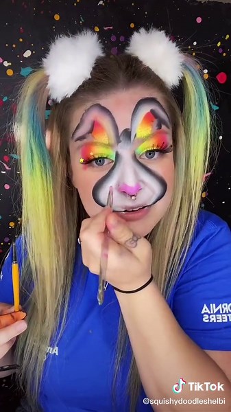 Easy Bunny Face Paint Tutorial | 60 Second Speedpaint