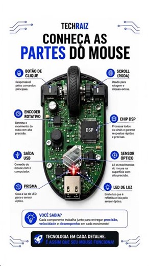 Você usa o mouse TODO DIA… mas sabe como ele funciona por dentro?