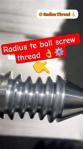 How Ball Radius Threads Are Machined With High Precision ⚙️#oddlysatisfying #engineering #cnclathe