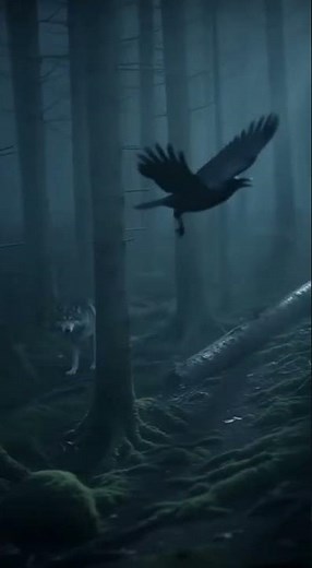 Raven LEADS Wolf Through Dark Forest! (An Unlikely Friendship)