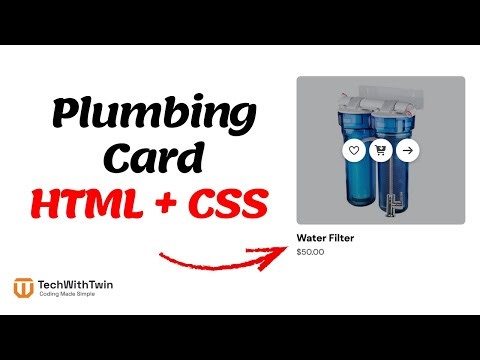 Plumbing section using HTML and CSS by TechWithTwin