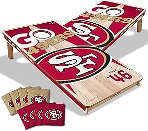 YouTheFan NFL 2’ x 4’ Professional Wood Cornhole Game with Logo Bags