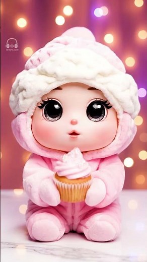 🍞🧁🧀 Cute character eats fluffy cloud like desserts ASMR