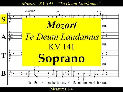 Mozart - KV141 - Te Deum - Soprano