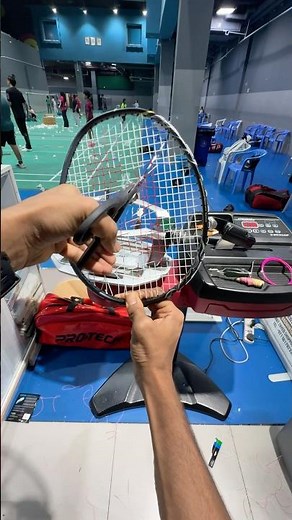BADMINTON STRINGING VIDEO 😱🔥🤯 #badminton #shorts
