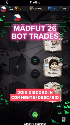 MADFUT 26 BOT TRADES AND FREE CARDS! #bottrades #fc #madfut #ultimateteam #fc26 #football #madfut26