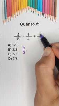 Exercício de matemática: operações com frações. #matematica #frações #fração