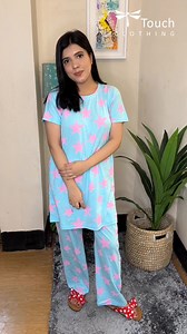 60K views · 321 reactions | Comfortable yet stylish ❤️ Price: 499 Bust: Free size up to 42 Sleeve: 06 Length: 32 Pant Length: 37 Fabric: Knit fabric (2 piece set) Design Code: TT10111 #onlineshopping #ttouchclothing #trustedseller #fastestdelivery #fashion #outfitinspiration #dresses #everydaylook #tour #travel #hangout #outfitinspo #trending | TTouch Clothing | Facebook