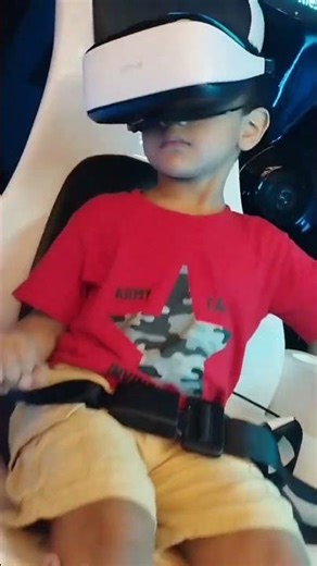 This VR Ride Was TOO REAL for My Kid 😱💥 |Unbelievable Reaction! #ViralVR#KidsReaction#VRShock#VRRide