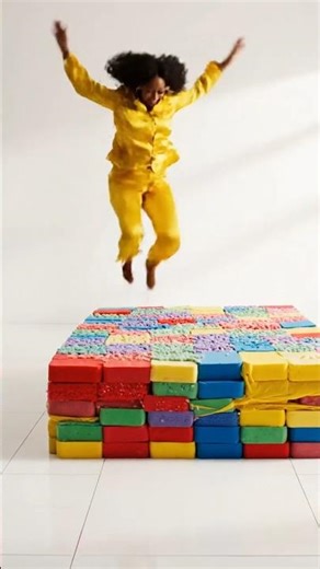 Would You Sleep Here? 🧽 Sponge Bed ASMR #shortsvideo