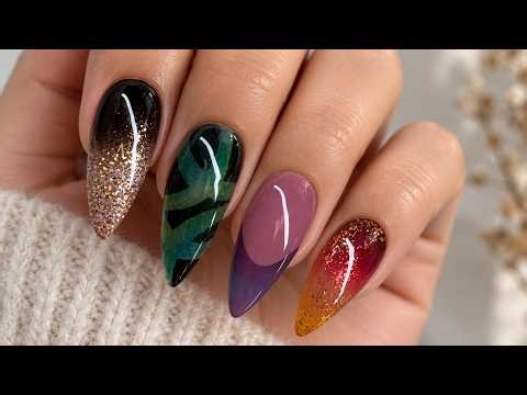 Beginner Nail Tutorial - Full Cover Tips That Don’t Look Fake | Fall Ombre Nail Art