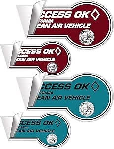 Aolamegs 4Pcs California HOV Stickers Protection Film - Clear Paint Protection for Cars, PPF for 2022-2025 (HOV Stickers Not Included)
