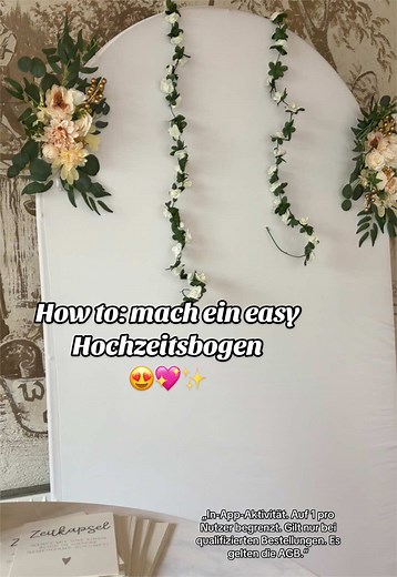 Schöner Hochzeitsbogen bei Temu – Einfach selbst gemacht!