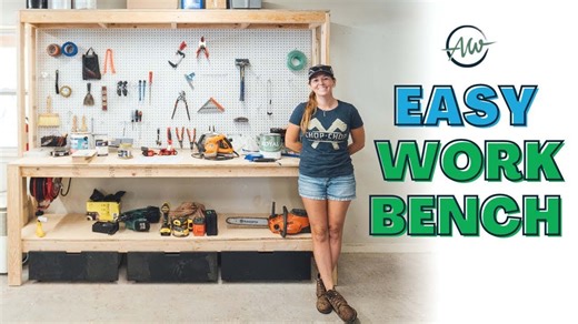 Build a sturdy garage workbench using simple 2x4 plans