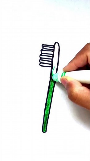 How to Draw a Toothbrush | Simple Drawing for Kids #drawing #ToothbrushDrawing #howtodraw