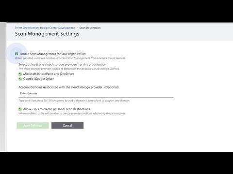 Lexmark Cloud Scan Management—Setting up Cloud Scan Management