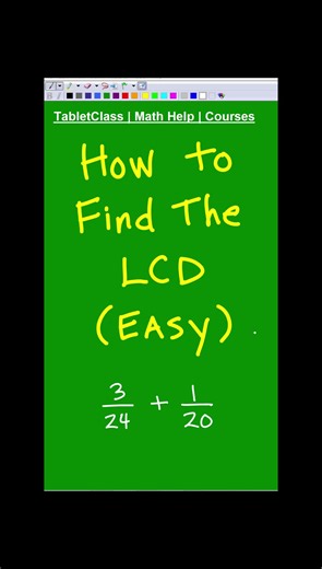 LCD Lowest Common Denominator #math #maths #fractions #lcd #arithmetic #algebra #prealgebra #teachersoftiktok #learnmath