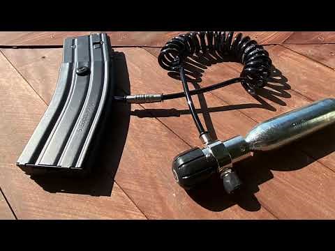東京マルイ 外部ソース専用 M4 多弾マガジン作ってみた。 ガスブロ M4 CQBR MWS MTR16 Tokyo Marui GBB M4 MWS CO2 Mag Adapter