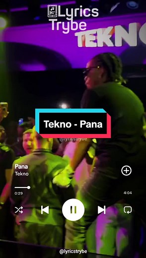 Tekno - Pana (Lyrics)