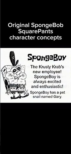 Original SpongeBob SquarePants character concepts #history