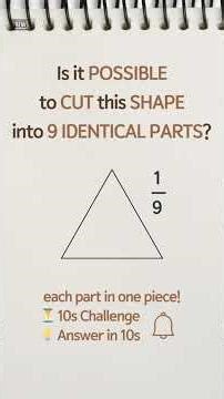 Is it POSSIBLE to CUT this SHAPE into 9 IDENTICAL PARTS? (English version)