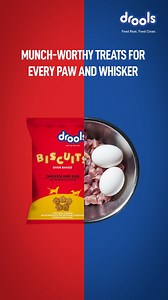 3K views | Crispy, crunchy, and loaded with goodness! Drools Biscuits are oven-baked with real chicken & eggs, packed with Omega 3 & 6, and help reduce tartar buildup - perfect for every snack break! #FeedRealFeedClean #NoByProducts #NoFillers #DroolsPetFood #DroolsLove #Drools #PetFood #DroolsForPets #DroolsHealthyChoice #DroolsNutrition #PetLovers #PetParents #droolsinternational #droolsglobal | Drools UAE | Facebook