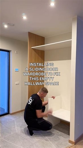 Custom-made furniture: Watch this hallway transformation! 🛠️