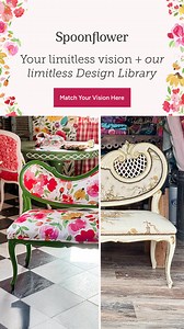 1.3K views | Your favorite chair is waiting for its makeover. Shop unique designs on any of Spoonflower's seven upholstery fabric bases. | Spoonflower | Facebook