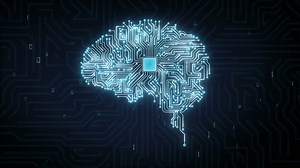 Brain CPU chip, 4K size movie, grow artificial intelligence