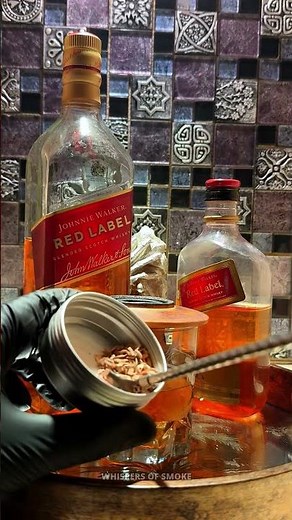 Johnnie Walker Red Label With Ice | Infused Smoke Whisky Pour
