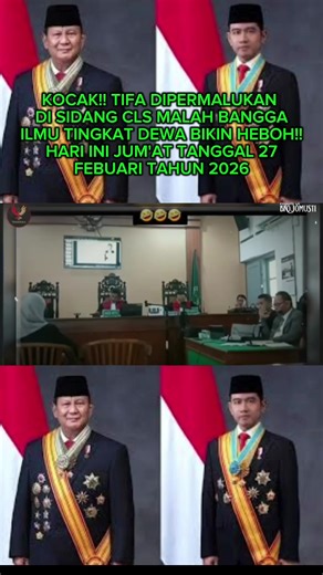 KOCAK!! Tifa Dipermalukan di Sidang CLS Malah Bangga