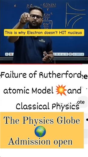 why electron does not collide with nucleus #neet#jee Failure Rutherford atomic Model #modernphysics