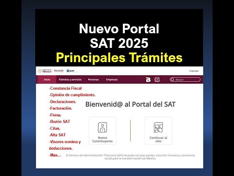 New SAT 2025 portal, procedures and services for individuals | certificates, declarations, and more.