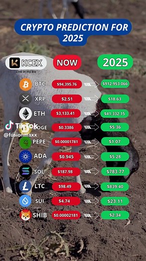Crypto Prediction For 2025 🚀#Bitcoin #btc #Crypto #2025#cryptocurrency #cryptok #crypto #xrp #eth #shibainu #trump2024