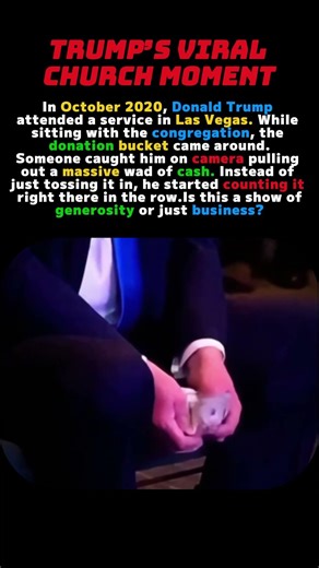 Donald Trump Caught Counting Cash in Church #trump