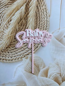 Baby Shower Cake Topper| | Baby Sprinkle Topper | New Baby Cake Decoration Topper | One Personalised Name - Etsy Australia