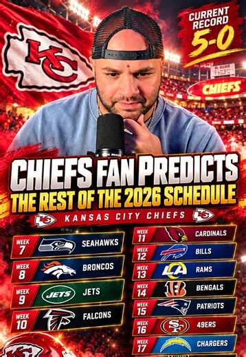 Kansas City Chiefs UPDATED schedule prediction! 😳 #nfl #nflfootball #chiefs #kansascitychiefs #chiefskingdom