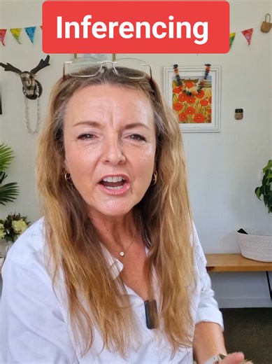 For better inferencing skills, guessing games: ☝️Make it CLEAR that inferencing is about guessing. (We often mention this, but it can be glossed over, then not practiced with easy, fun scenarios). ✌️Give students the CONFIDENCE and WILLINGNESS to guess (vital!) because they become used to it and see it as a bit of fun. It's not hard to think up an example each morning for a lesson starter and, of you ham it up a bit then 😀 👍! #teachertok #reading #literacy #inferencing #englishteacher
