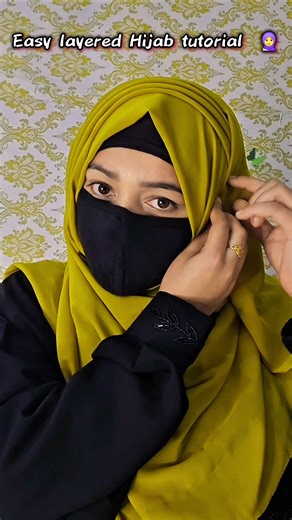 easy hijab tutorial with layer #explore #hijabstyle #hijabigirl #hijabtutorial 🧕✨️
