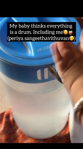 @prag_eats on Instagram: "My baby thinks everything is a drum. 🥁 Bottle? Drum. Paper? Drum. Toy? Drum. Wall? Drum. Me? Definitely drum. At 5 months plus a few days, she has officially started her music career. No audition, no training — just pure talent and unlimited energy. From morning to night, tiny hands go tap tap tap, like she’s preparing for a world tour right inside our home. Behind this cute concert, there’s a mom standing with mixed emotions. One eye laughing, the other eye tearing up
