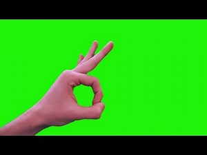 HAND SIGNS - OK - Green Screen Footage Free