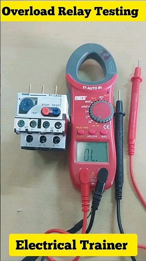 overload relay testing with multimeter #electricaltrainer #relaytesting #thermalrelay