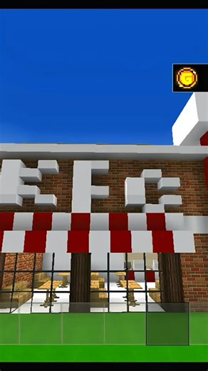 I buid KFC restaurant tutorial in #MINECRAFT #short video